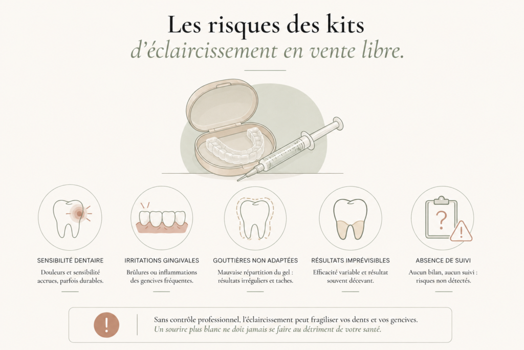 Illustration des risques des kits de blanchiment.